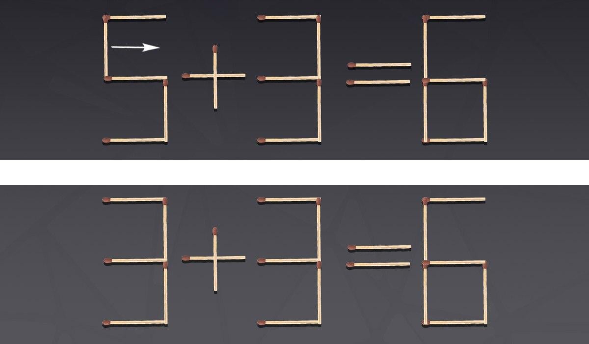 Meget svært puslespil: du skal kun flytte én tændstik