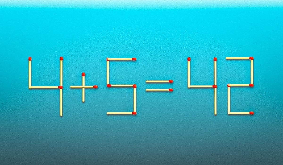 Træk 2 tændstikker, og lighed bliver korrekt: en hurtig IQ-test