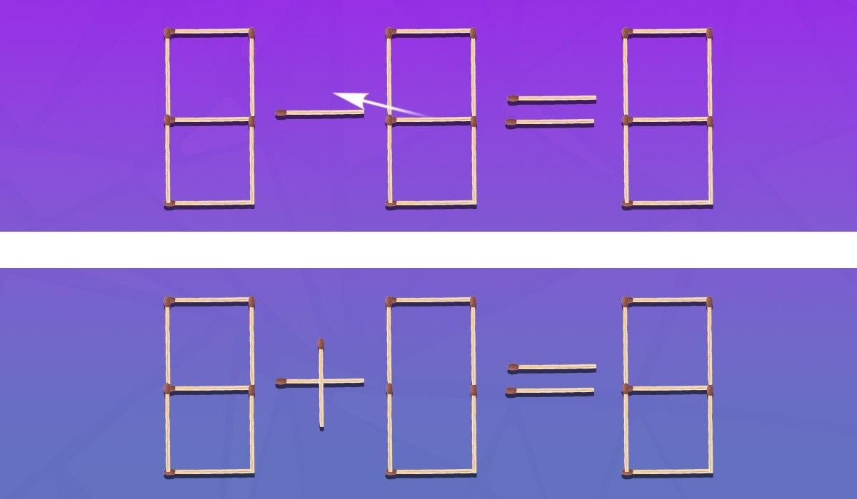 Hvilken tændstik og hvor skal den flyttes hen for at gøre ligheden sand: en svær IQ-test