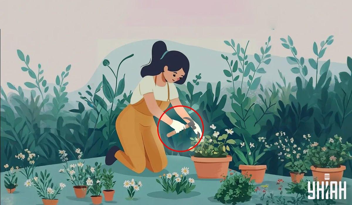 Kvinde holder en hammer / Moje Collage