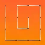 Du skal flytte 3 tændstikker for at lave 2 firkanter: