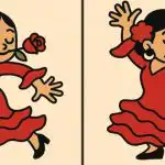 IQ-test: Find 3 forskelle i et billede af en dansende pige på 43 sek. IQ-test: Find 3 forskelle i et billede af en dansende