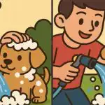 IQ-test: Find 3 forskelle på billedet af en dreng og en hund på 31 sek. IQ-test: Find 3 forskelle på billedet af en dreng og